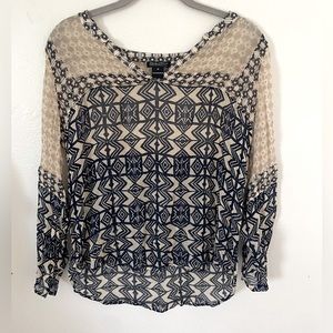 Lucky Brand Semi-Sheer Boho Blouse